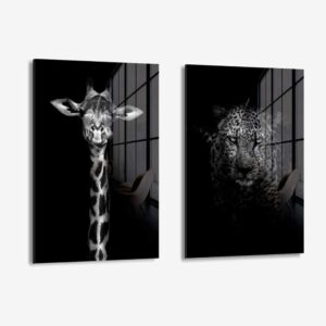 Lot: "Black Animals" (2x) – Verre