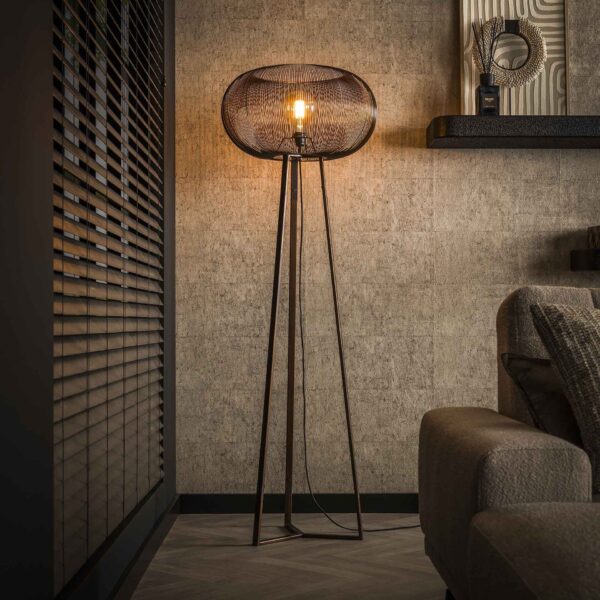 Lampadaire 3-poot copper twist