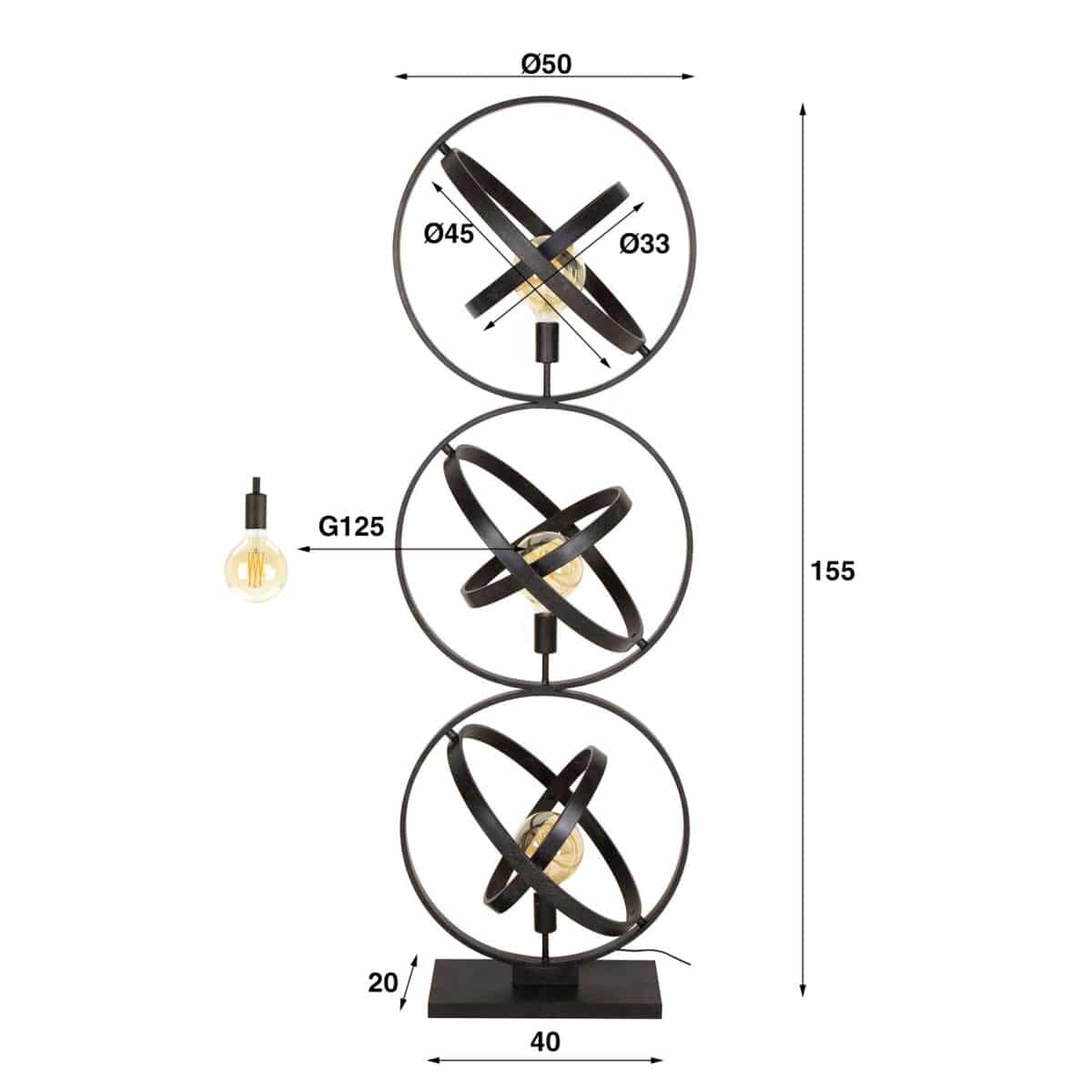 Lampadaire 3L Galaxy – Image 3