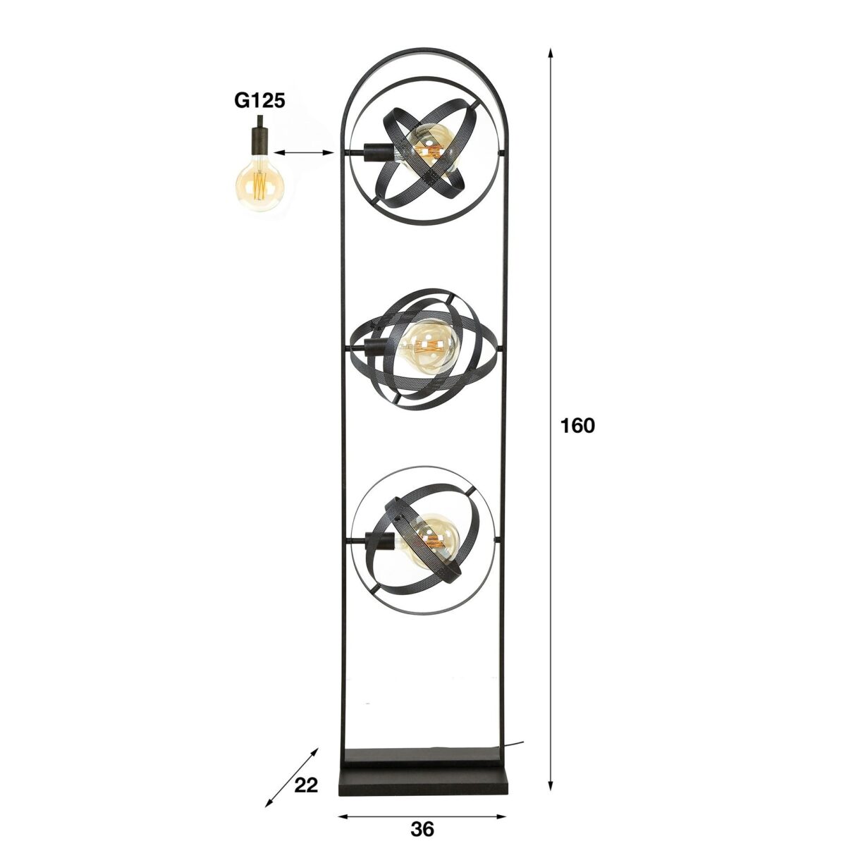 Lampadaire 3L cosmos mesh – Image 4