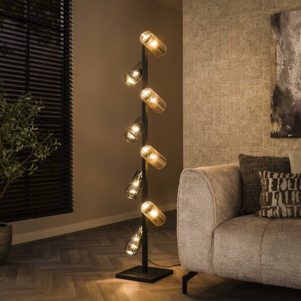 Lampadaire 8L cylinder mixed glass