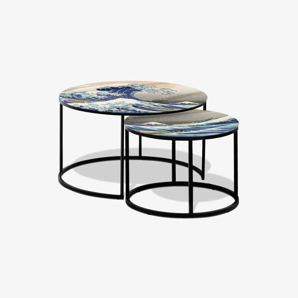 Table basse noire - Great Wave – Image 1