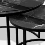 Table basse noire - Black & Marbre blanc – Image 3