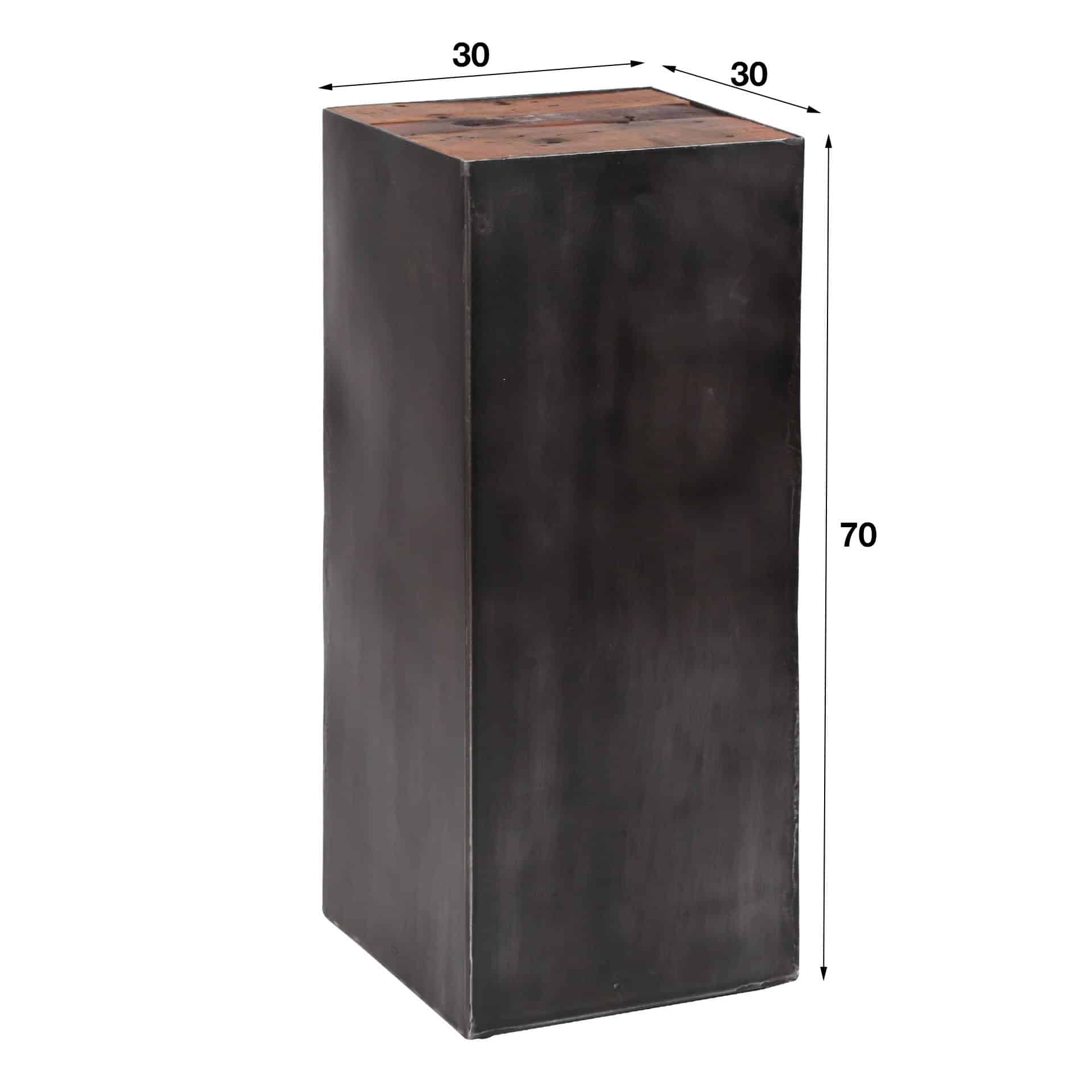 Colonne de fleurs 70 natural brush Raft steel / Bois dur robuste – Image 4