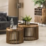 Table basse Set tweak Ø65/Ø50 / Solid Mango (Sand Color) – Image 2