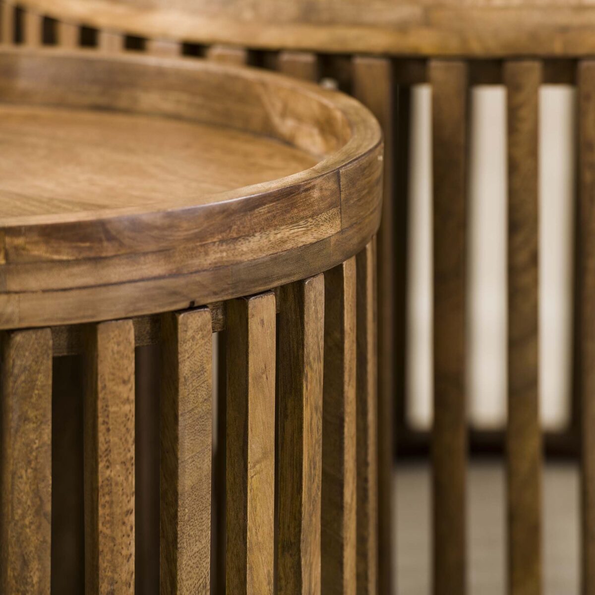 Table basse Set tweak Ø65/Ø50 / Solid Mango (Sand Color) – Image 4