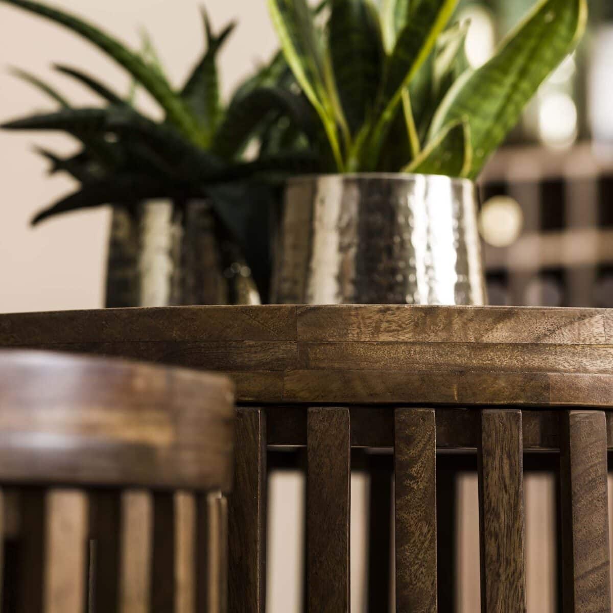 Table basse Set tweak Ø65/Ø50 / Solid Mango (Sand Color) – Image 3