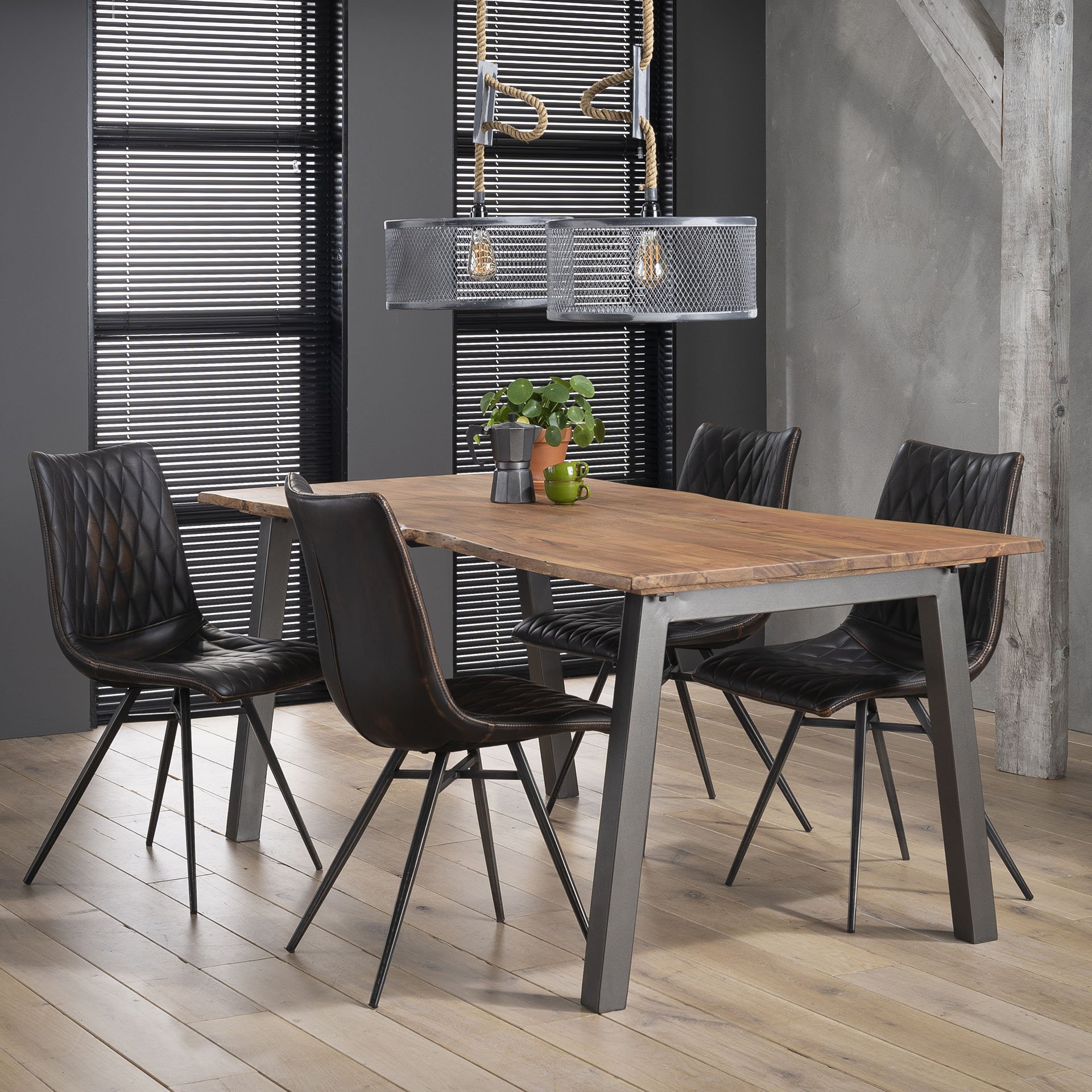 Table à manger 180 edge 25mm / Acacia naturel massif – Image 3