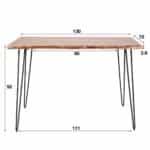 Table de bar Edge 130 / Acacia naturel massif – Image 4