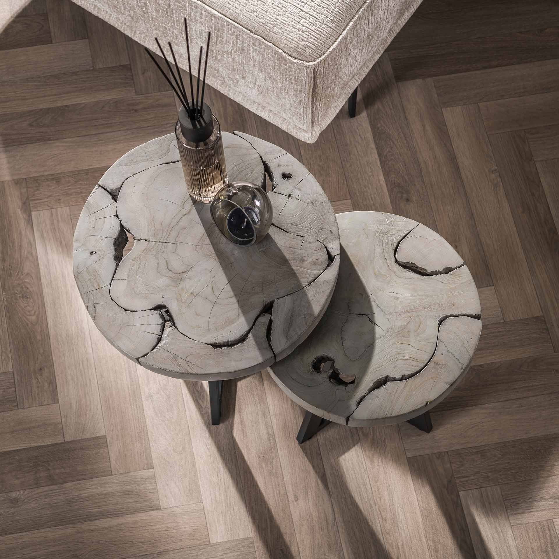 Table d'appoint set/2 grey mix / Gris – Image 2