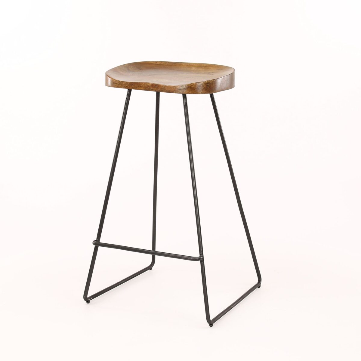 Tabouret de bar wooden seat. PU: 4 / Acacia naturel massif – Image 4