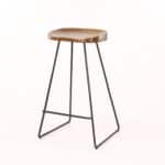 Tabouret de bar wooden seat. PU: 4 / Acacia naturel massif – Image 4