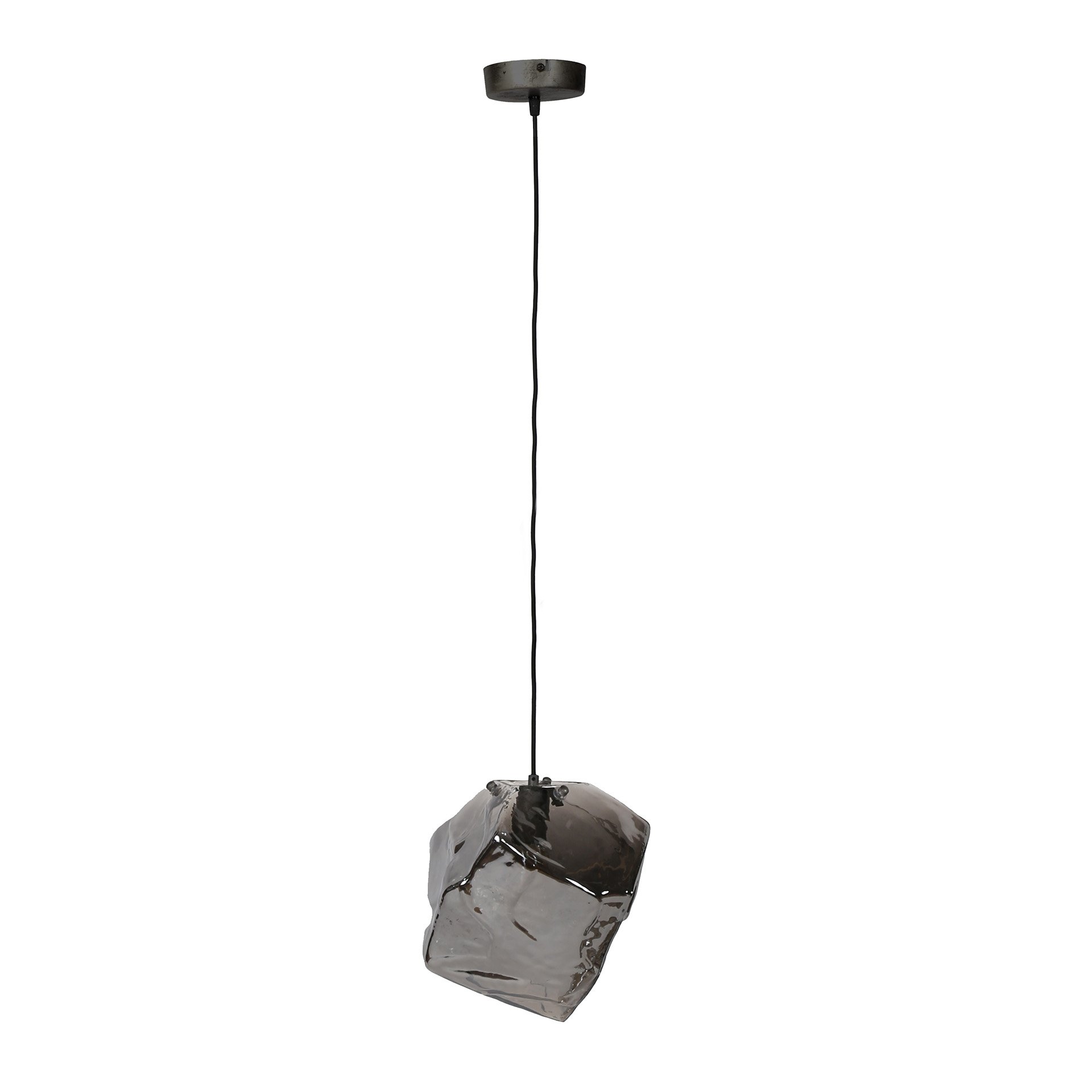 Lampe suspendue 1L rock chromed / Verre chromé – Image 3