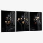 Lot: "Golden Women" (3x) – Verre – Image 2