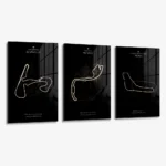 Lot: "F1 Tracks" (3x) – Verre