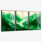 Lot: "The Green Forest" (3x) – Verre – Image 2