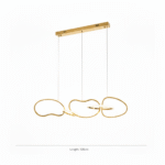 Suspension Aurora – Design 5 anneaux dorés – 120 cm – Image 3