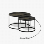 Table basse noire - Personnalisée Golden City Map