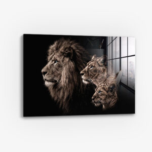 Lion Family IV - Verre