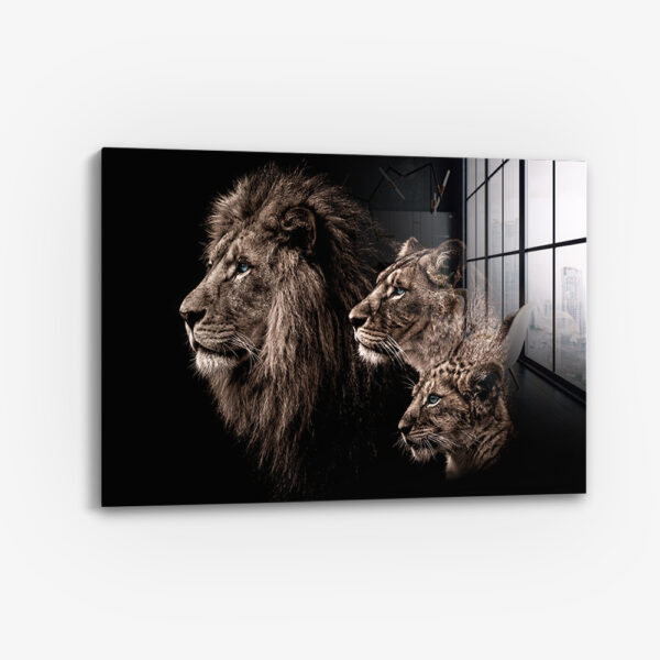 Lion Family IV - Verre
